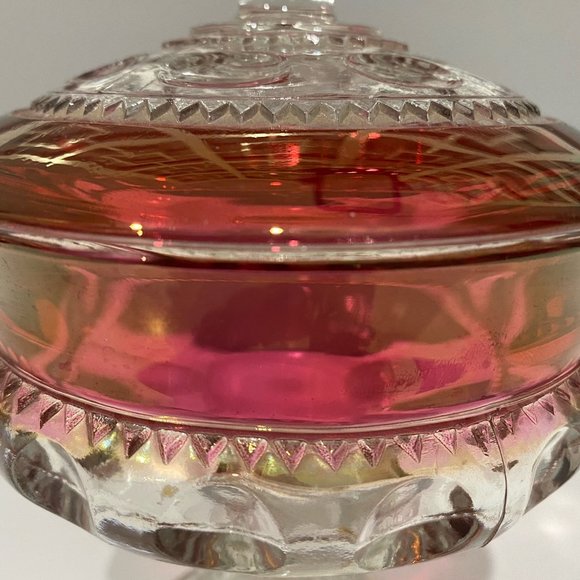 Ruby Depression Glass candy dish - Picture 2 of 5